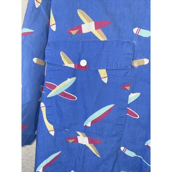 Merona Sport Paddle Board Oars Row Surf Snap Shirt 80s 90s L vintage lake beach - Picture 2 of 10